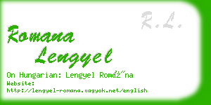 romana lengyel business card